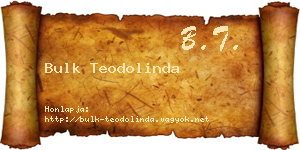 Bulk Teodolinda névjegykártya
